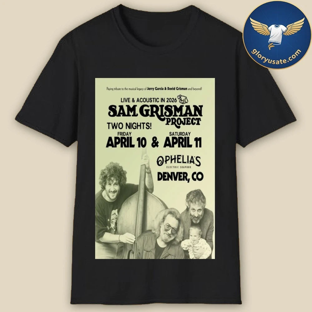 Sam Grisman Project April 10-11 2026 Denver, CO Concert Poster Shirt