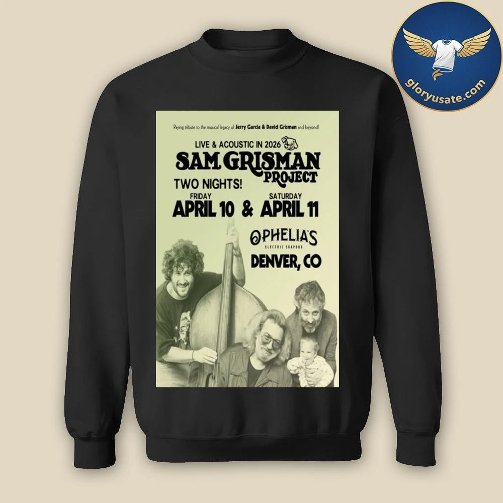 Sam Grisman Project April 10-11 2026 Denver, CO Concert Poster Shirt