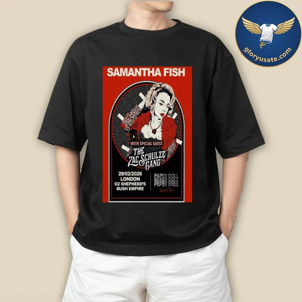 Samantha Fish Paper Doll World Tour 2026 London Poster Shirt