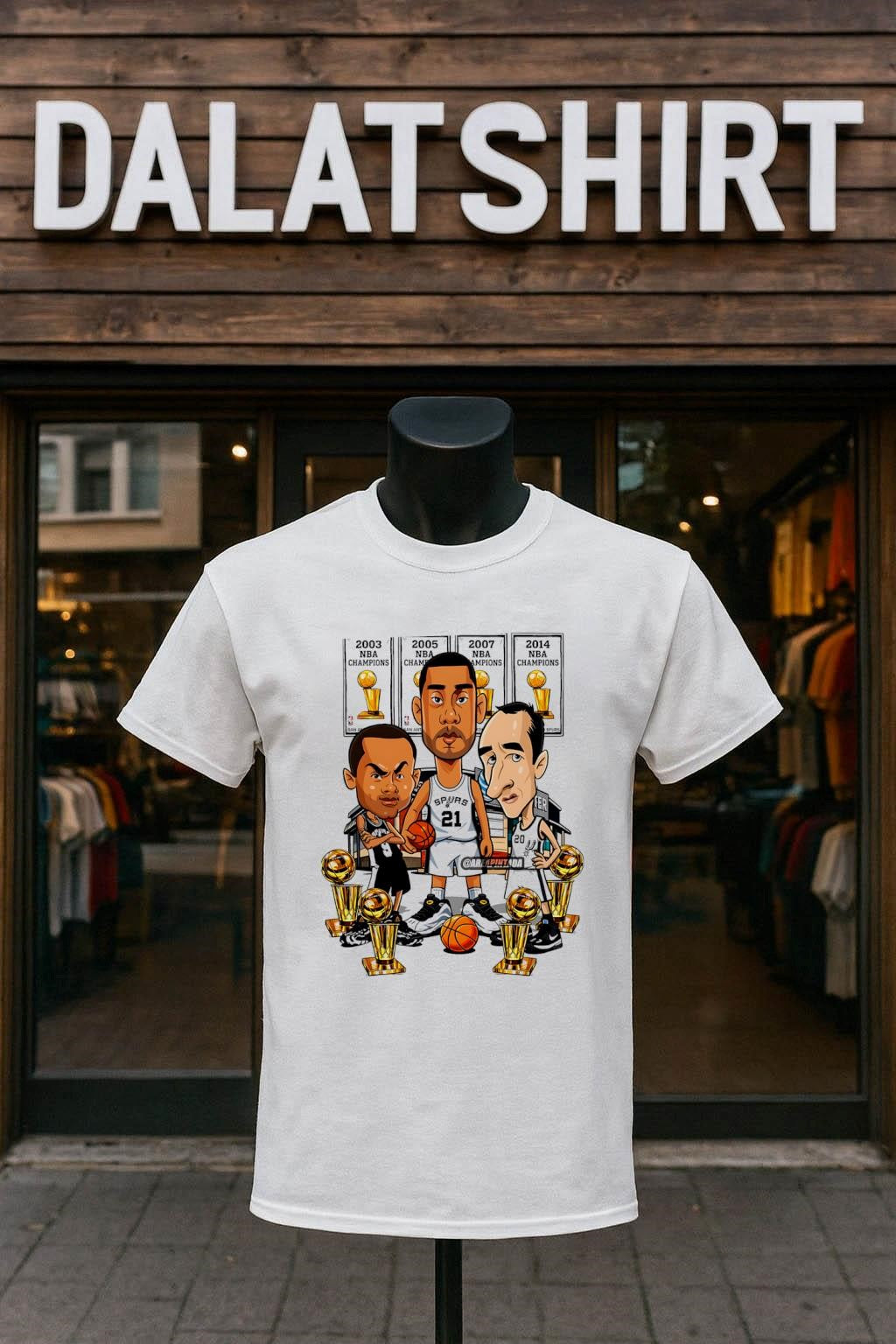 San Antonio Spurs 2003 2005 2007 2014 NBA Champions Tony Parker Tim Duncan Manu Ginobili shirt