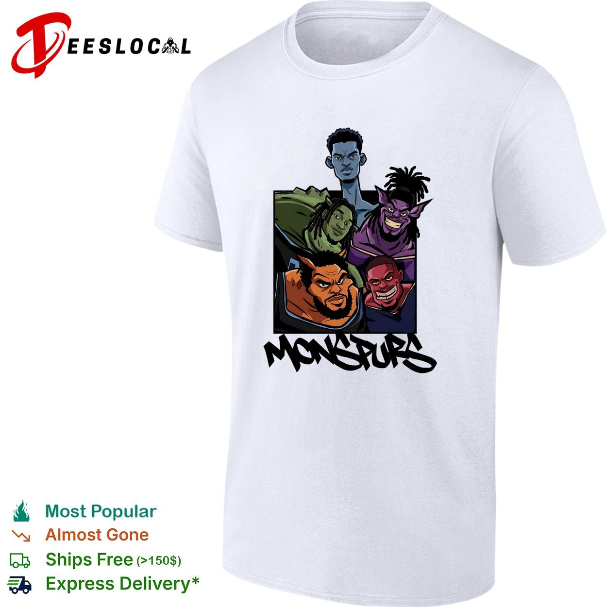 San Antonio Spurs Monspurs players as monster creatures cartoon art shirt