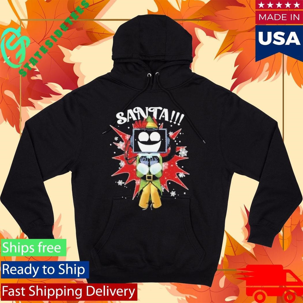 Santa Buddy The Fixtbot Black Shirt