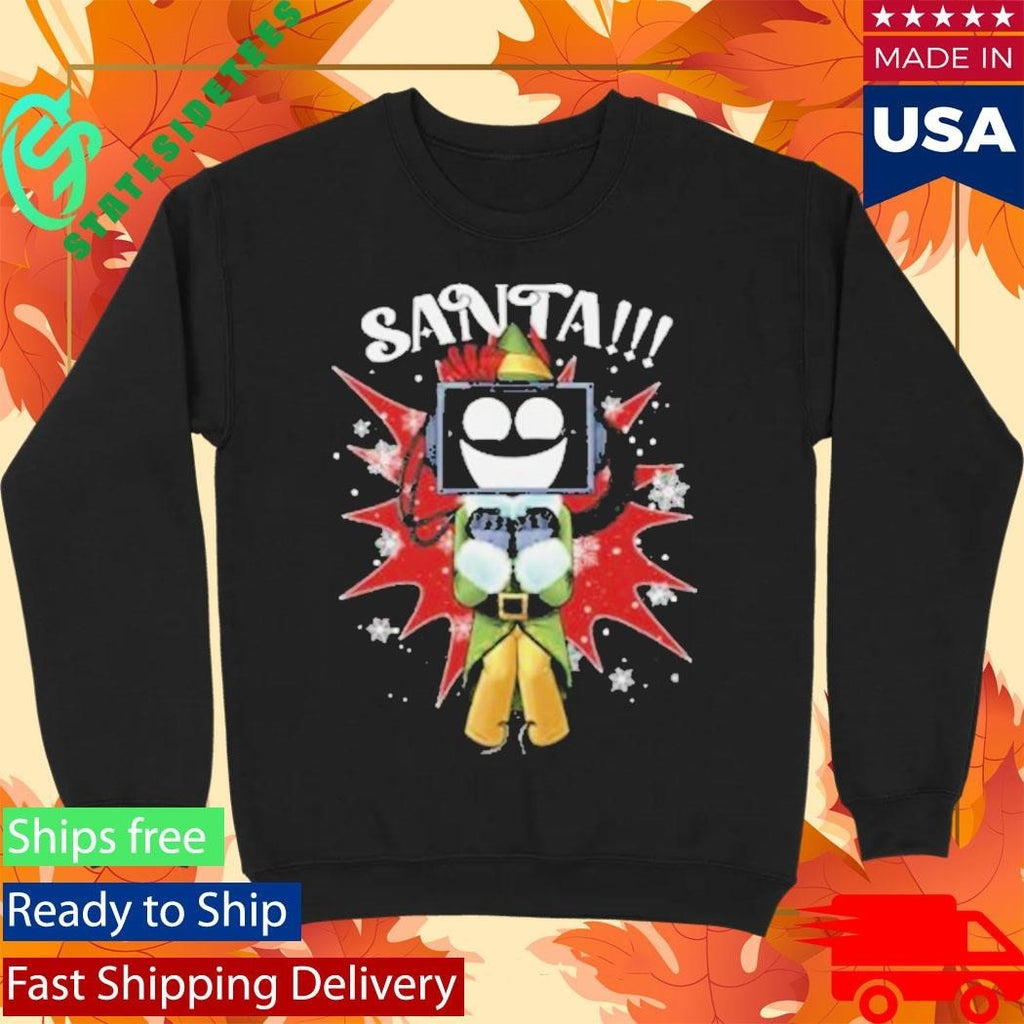Santa Buddy The Fixtbot Black Shirt