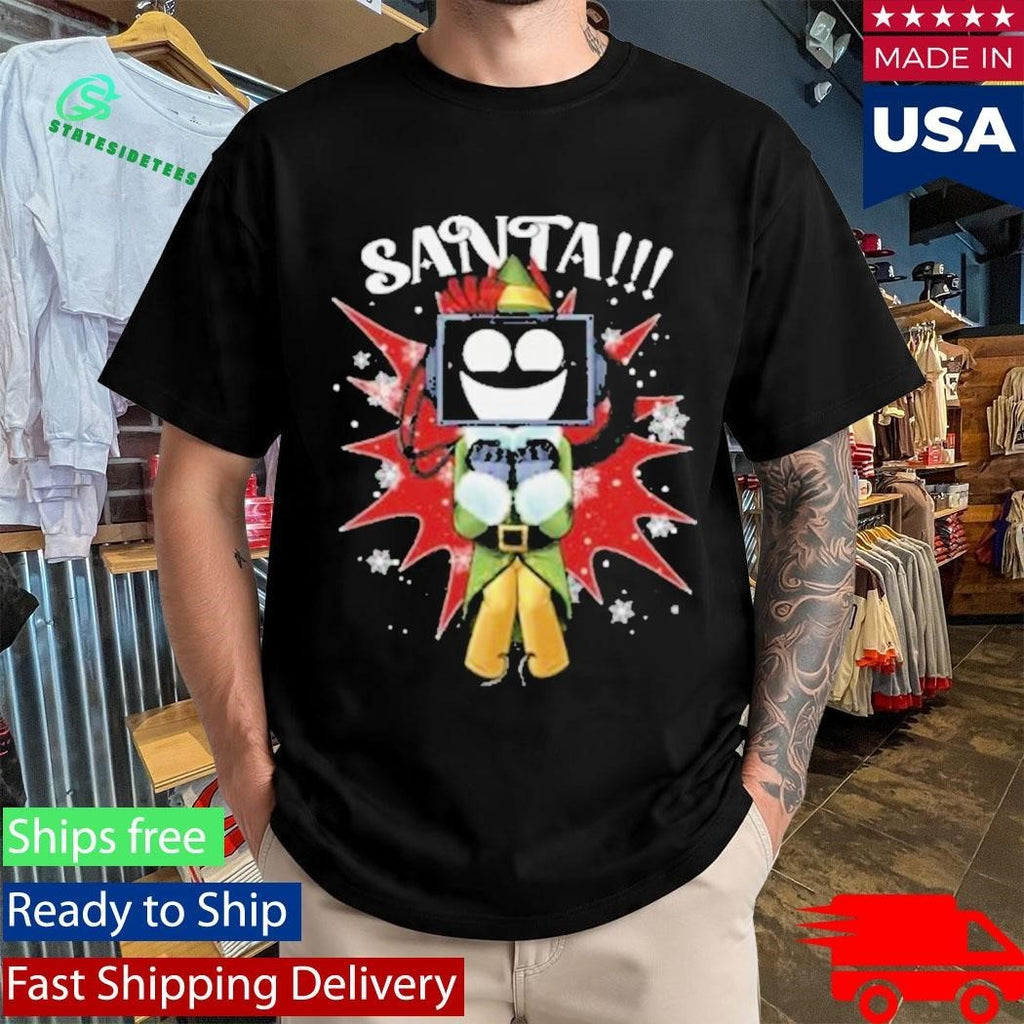 Santa Buddy The Fixtbot Black Shirt