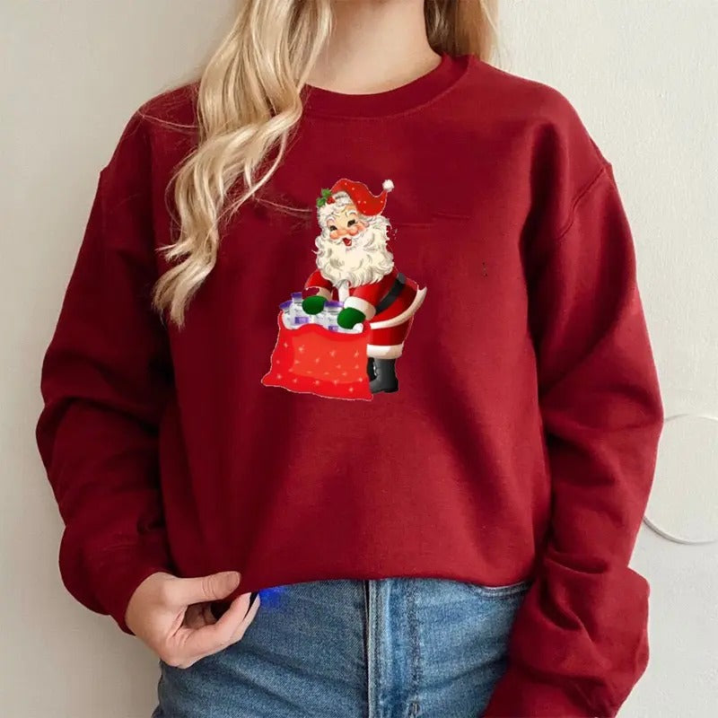 Santa Claus Aesthetic Nurse Christmas shirt, Merry Christmas, Cozy Season, Cute Santa Claus Shirt, The Most Wonderful...