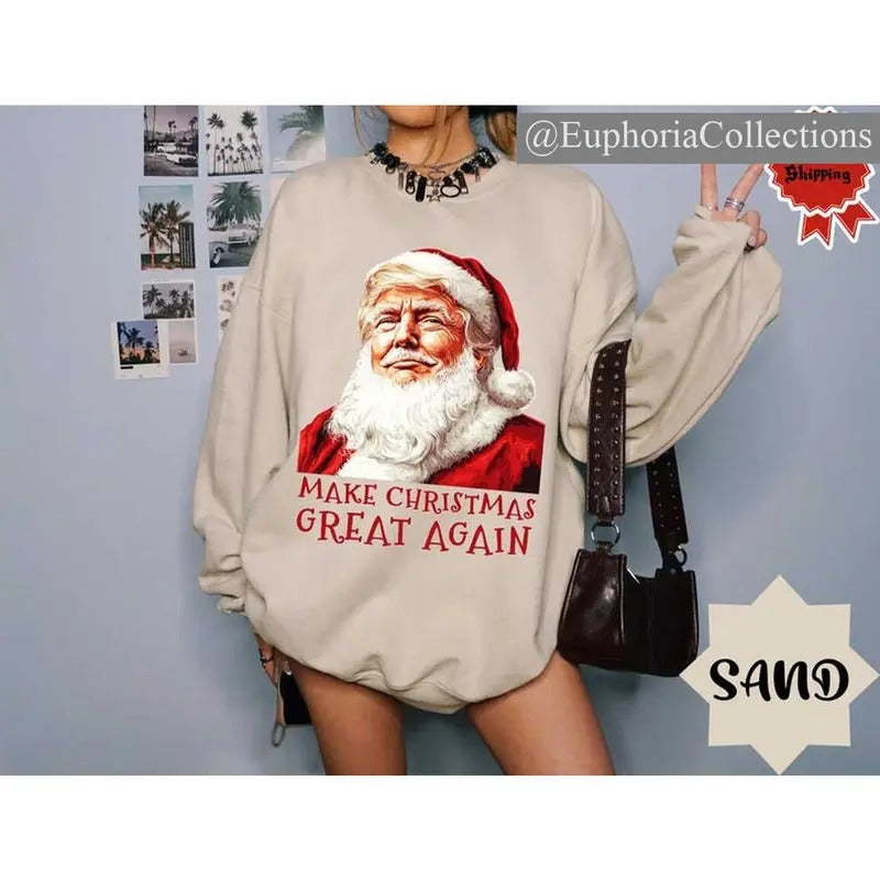 Santa Make America Great Again Shirt, #Trump Christmas Shirt, #Trump Santa Tee, Republicans Xmas Tee, Make Xmas Great...