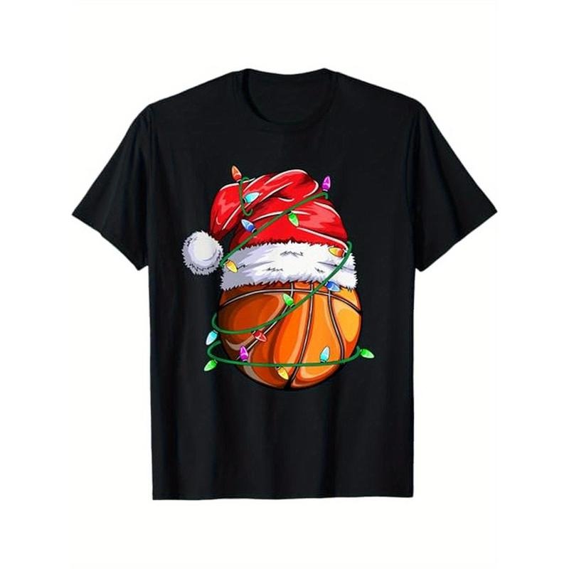 Santa Sports Design- Christmas Hooper Basketball Player T-Shirt, 100% Cotton, Gift for Men Women Dad Mom Friends, S-XXXL,...