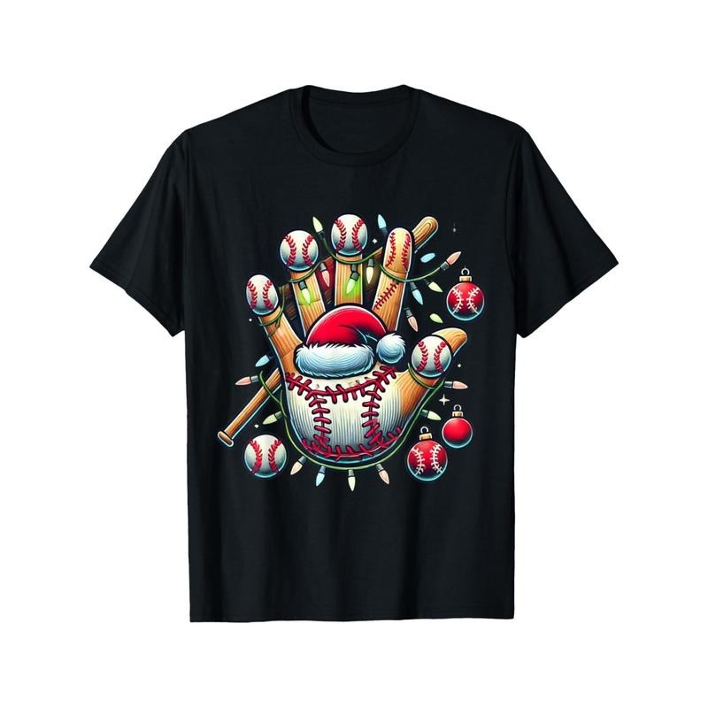 Santa Sports Design For Men Christmas Baseball Player T-Shirt made in usastyle{n002}2 Hoodie, Sweatshirt | TeeBloomCo.com