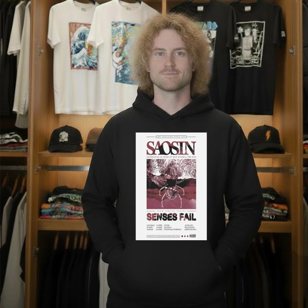 Saosin With Senses Fail Tour April 2026 Poster Shirt