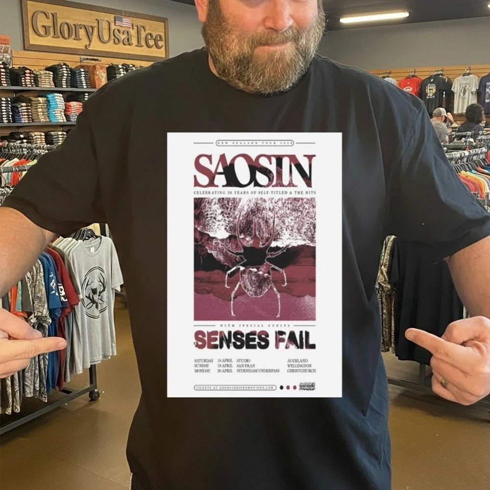 Saosin With Senses Fail Tour April 2026 Poster Shirt