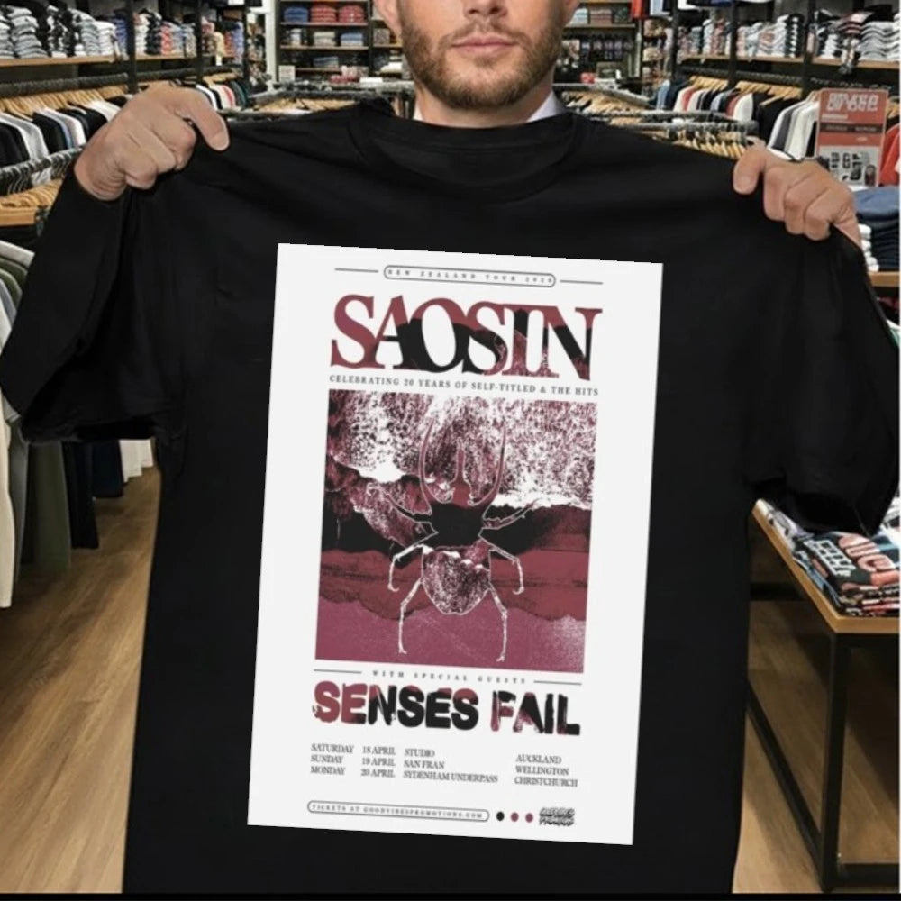 Saosin With Senses Fail Tour April 2026 Poster Shirt