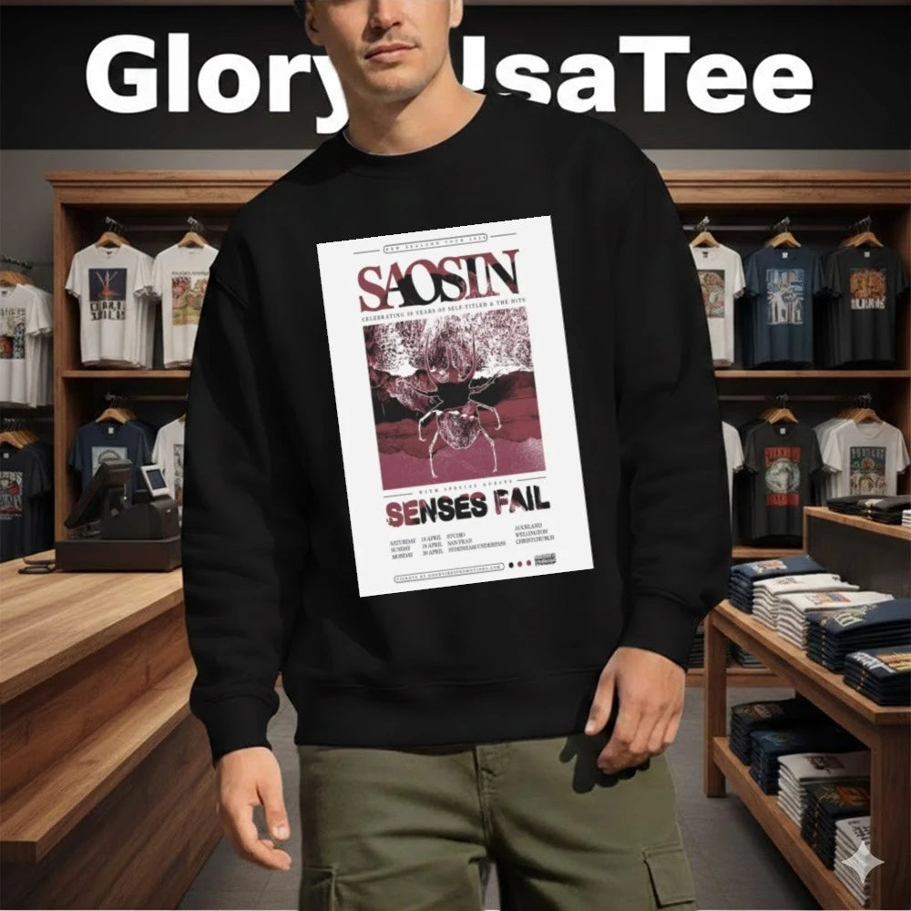 Saosin With Senses Fail Tour April 2026 Poster Shirt