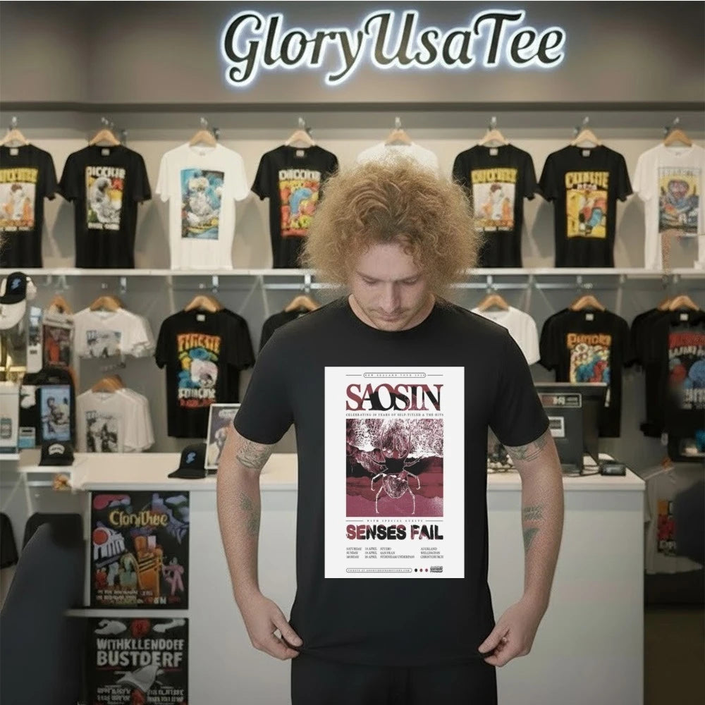 Saosin With Senses Fail Tour April 2026 Poster Shirt