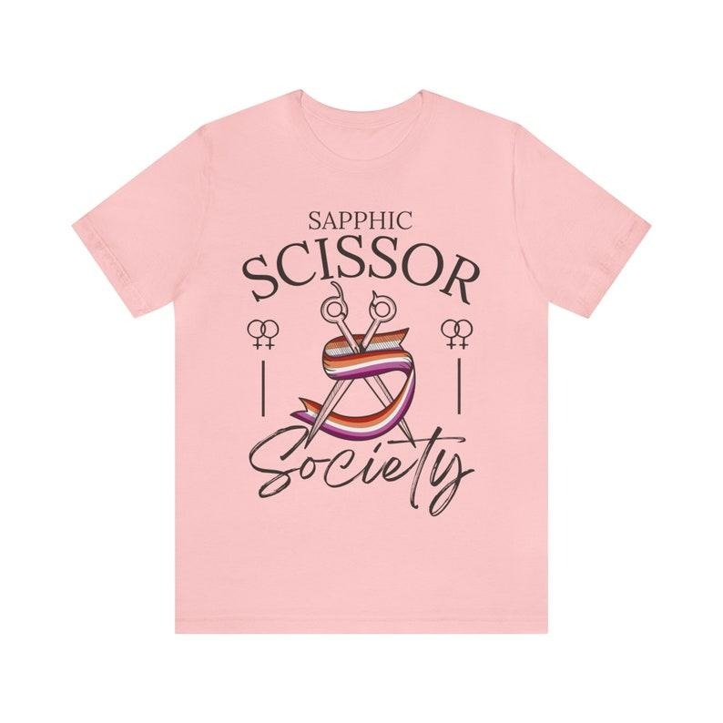 Sapphic scissor society shirt | lesbian scissor shirt | funny lesbian shirt | retro boho lesbian | femme lesbian | butch...