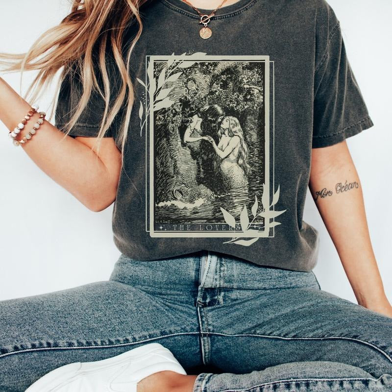 Sappho T-Shirt Lovers Tarot Card Aphrodite Shirt Tarot Card Shirt Greek Mythology Mythology Shirt Greek Goddess Greek...