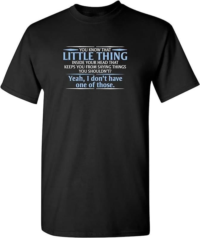 Sarcastic Work Shirts, You Know The Little Thing Cool Graphic Sarcastic Sarcasm Novelty Funny T Shirt Menswear Top...