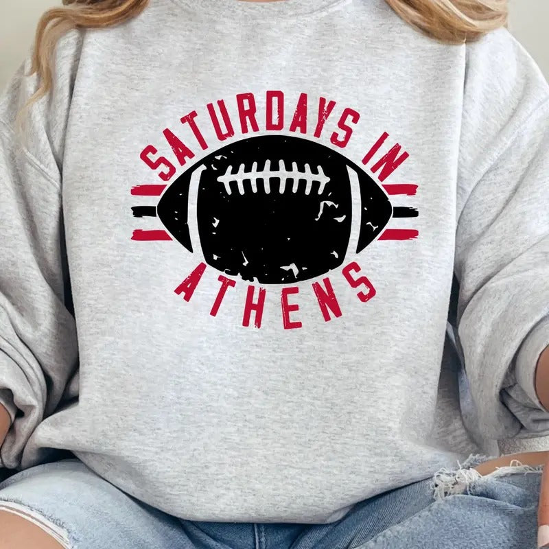 Saturday's In Athens Georgia College Sweatshirt T-Shirts, Hoodie | TeeBloomCo.com