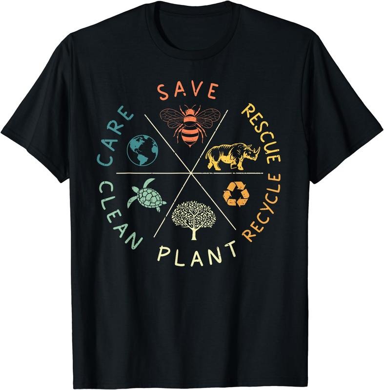 Save Bees Rescue Animals Recycle Plastic Earth Day Vintage T-Shirt Hoodie, Sweatshirt | TeeBloomCo.com