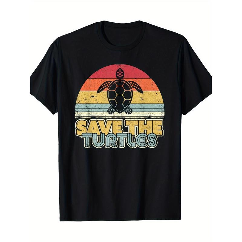 Save The Turtles Shirt. Retro Style Turtle T-Shirt 100% Cotton Made in USA Hoodie, Sweatshirt | TeeBloomCo.com