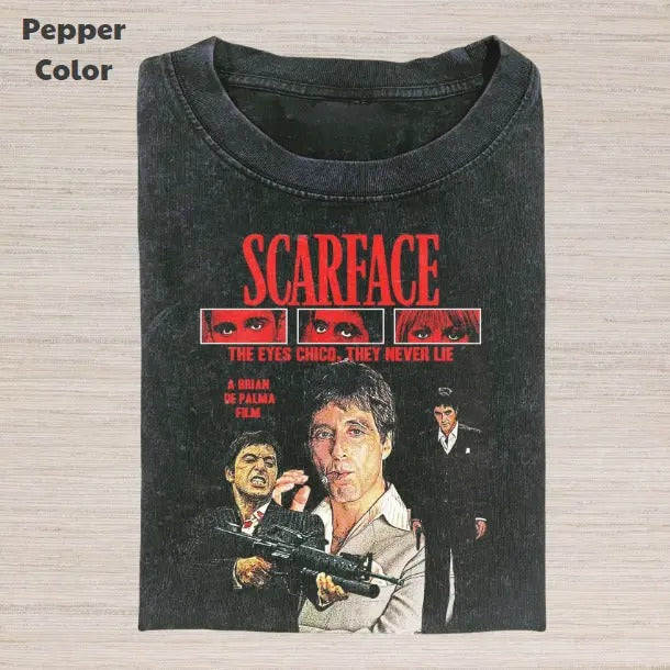Scarface Vintage Graphic Tee, Tony Soprano T-Shirt, Movies Tee, Unisex Meme Cringe Funny Dumb Shirt, Menswear Womenswear...