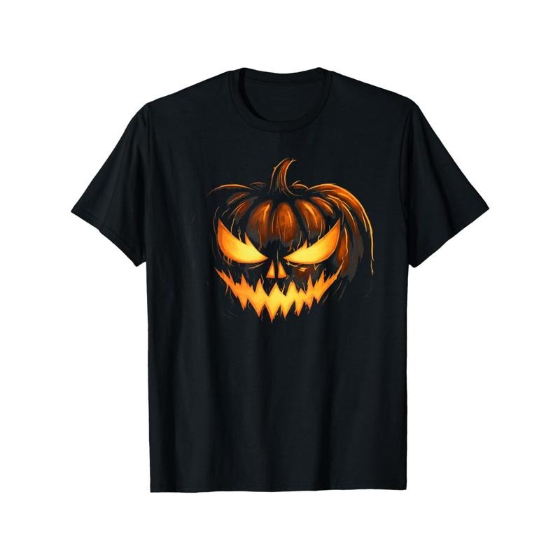 Scary Carved Pumpkin Face Jack O'Lantern Halloween Costume Men's T-Shirt made in usa Hoodie, Sweatshirt | TeeBloomCo.com