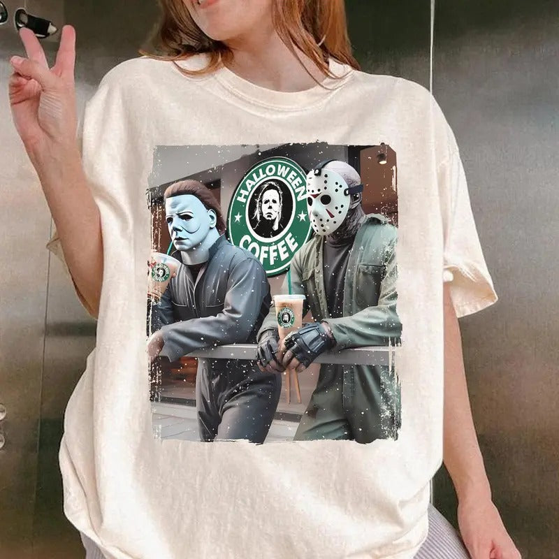 Scary Movie Png, Horror Halloween Shirt, Halloween Coffee Shirt, Halloween Png, Retro Halloween Shirt, Horror Friends...