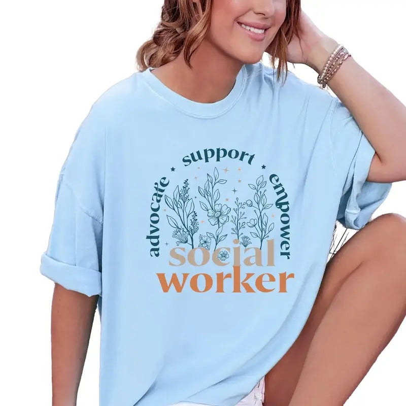 School Social Worker Shirt, Retro Social Work Shirt, Cute Sw Tshirts, Gift For Social Worker, Unisex T-Shirt, Gifts For...