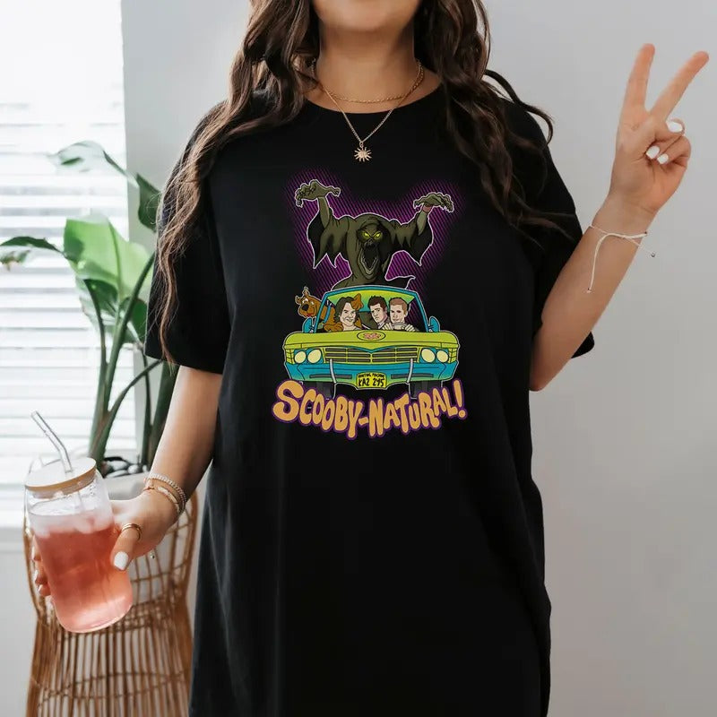 Scoobynatural Shirt Scooby Lovers Mashup Shirt Supernatural Shirt Horrow Halloween Costume T Shirt1 Cotton Top Hoodie,...