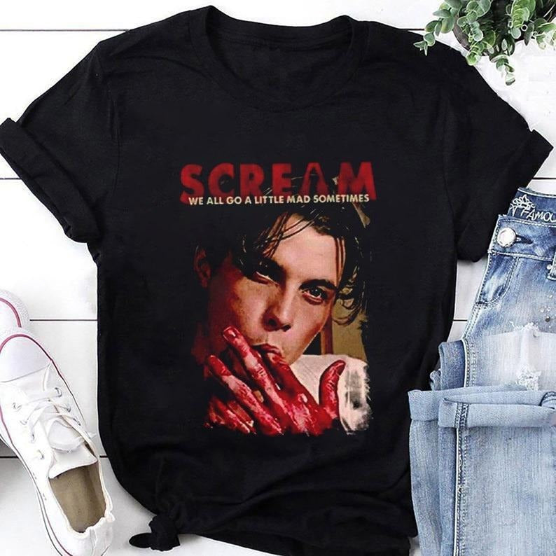 Scream We All Go A Little Mad Sometimes Billy Loomis T-Shirt, Scream Movie Shirt, Billy Loomis Shirt, Scream Horror...