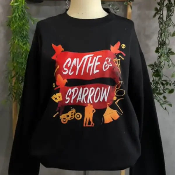Scythe and Sparrow Sweatshirt - Butcher and Leather - Unisex Medium-Heavy Fabric, Loose Fit, Casual Style, 50% Cotton &...