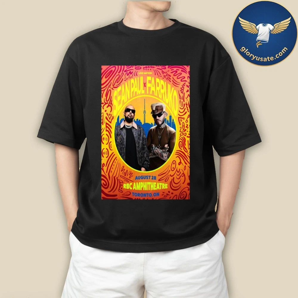 Sean Paul &amp; Farruko Toronto, ON August 28 2026 Concert Poster Shirt