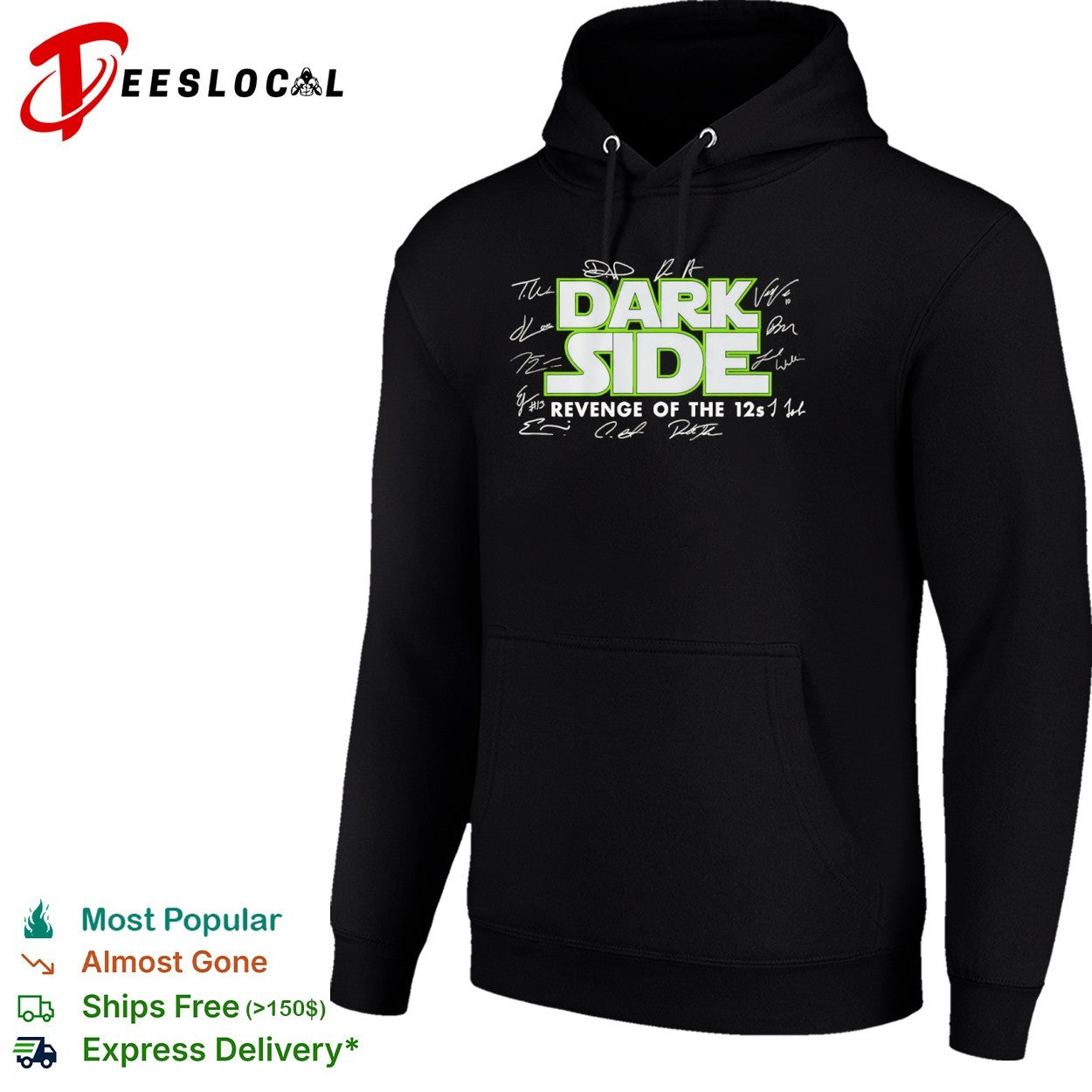 Seattle Seahawks Dark Side Revenge of the 12s signatures shirt