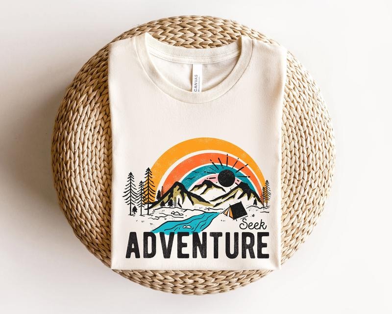 Seek Adventure Shirt, Vacation Shirt, Camping Shirt, Hiking Shirt, Nature Lover Shirt, Adventure Lover Shirt, Wanderlust...