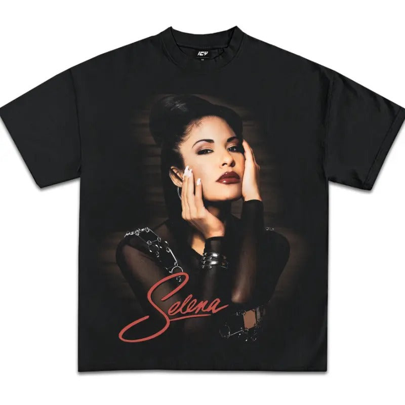 Selena Graphic Black T-Shirt, Fans Shirt Hoodie, Sweatshirt | TeeBloomCo.com