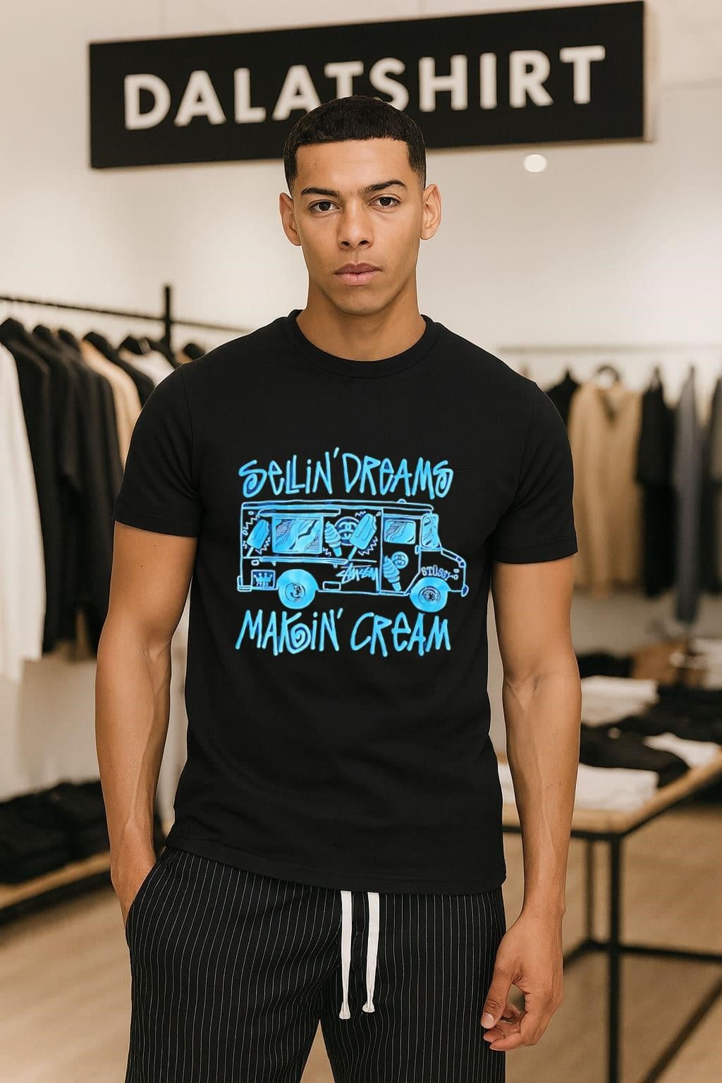 Sellin’ Dreams Makin’ Cream Ice Cream Truck Stussy shirt