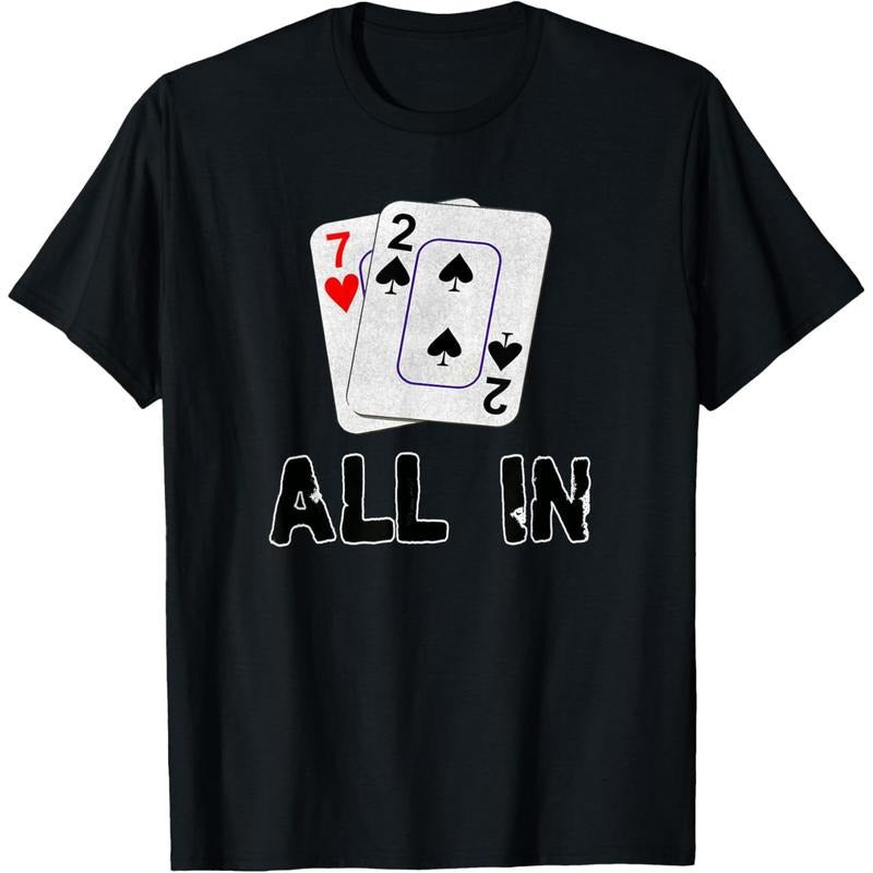 Seven Deuce All In Texas Hold Em Shove 7 2 Funny Poker T-Shirt made in usa Hoodie, Sweatshirt | TeeBloomCo.com