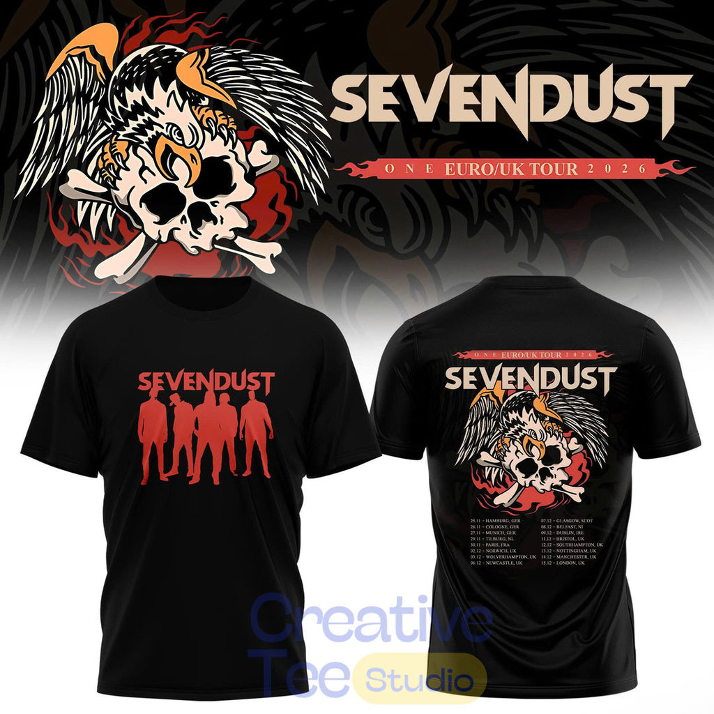 Sevendust Euro/UK Tour 2026 Tee Hoodie