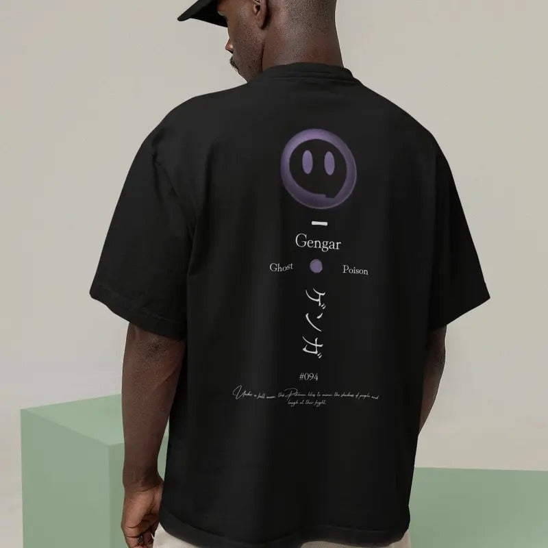 Shadow Mon Graphic Tee With Back Print Japanese Style Anime Shirt Gift Idea Present For Him For Her Hoodie, Sweatshirt