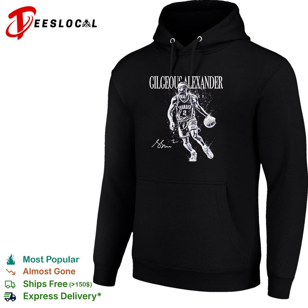 Shai Gilgeous-Alexander Oklahoma City Thunder number 2 action portrait shirt