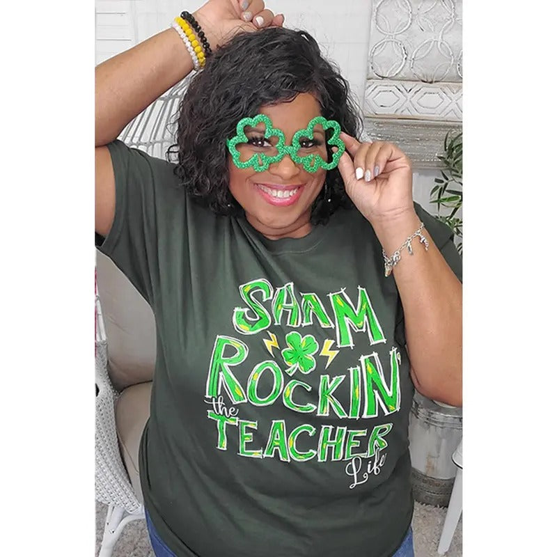 Sham Rockin the Teacher Life St. Patrick's Day T-Shirt Hoodie, Sweatshirt | TeeBloomCo.com
