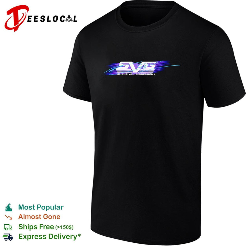 Shane van Gisbergen SVG logo retro stripe signature shirt