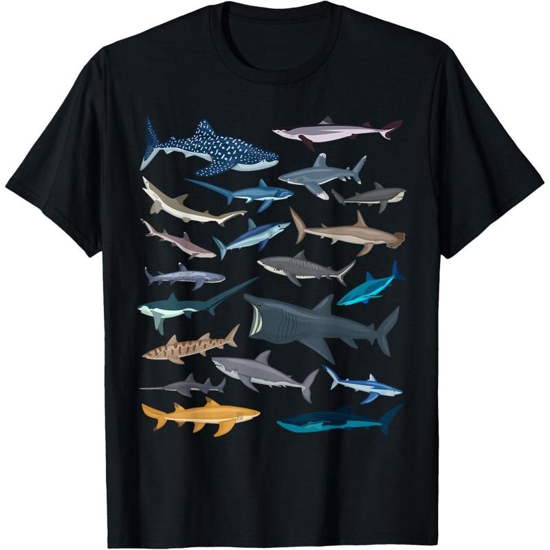 Shark Collage T-Shirt made in usa Hoodie, Sweatshirt | TeeBloomCo.com