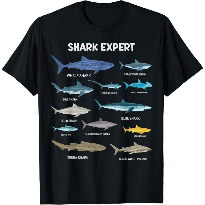 Shark Species Tee for Men ,  Shark T-Shirt made in usa Hoodie, Sweatshirt | TeeBloomCo.com