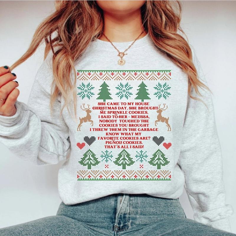 She Brought Me Sprinkle Cookies Ugly Christmas Sweatshirt, RHONJ Crewneck, RHONJ Hoodie, Bravo Gift Sweater, Ugly...