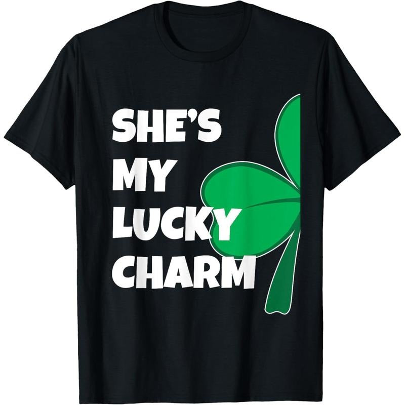 She's My Lucky Charm Funny St Patricks Day Couple T-Shirt made in USA Hoodie, Sweatshirt | TeeBloomCo.com