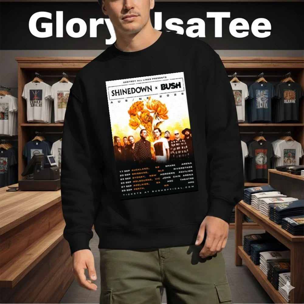 Shinedown &amp; Bush Aus-NZ 2026 Tour Poster Shirt