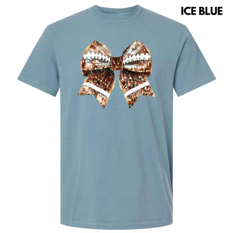 Shiny Football Disco Bow Comfort Colors T-Shirt 'NLB' Hoodie, Sweatshirt | TeeBloomCo.com