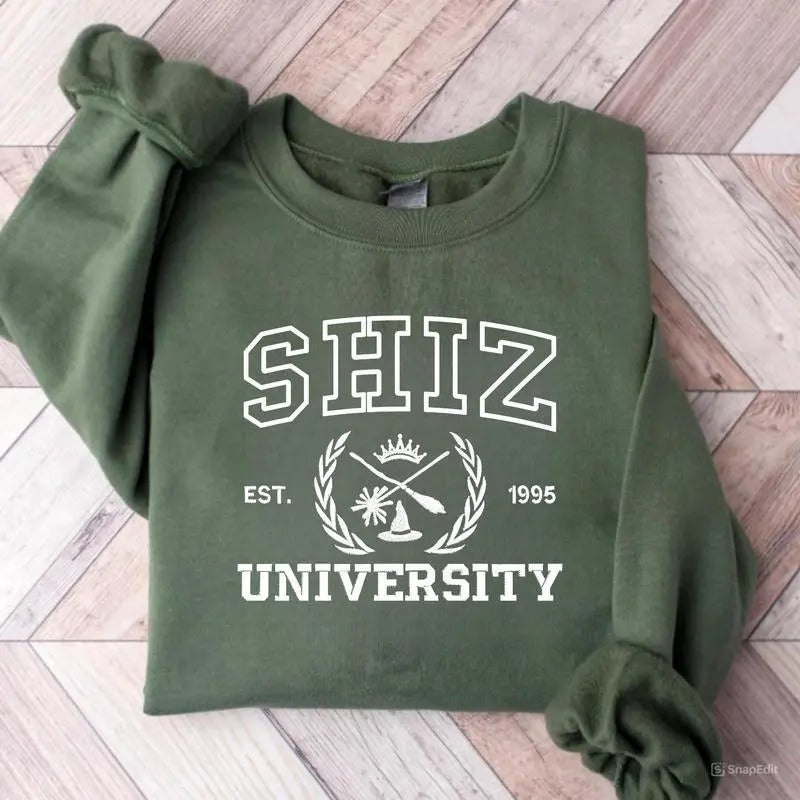 Shiz Est 1995 University Sweatshirt, Hoodie, T-Shirt, Movie Lover Gift, Movie Sweatshirt, Arch Vintage sweater Cotton...