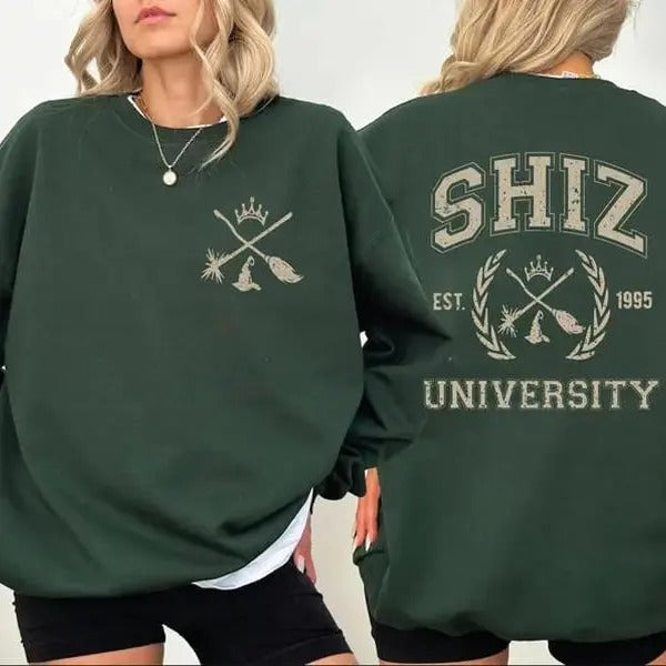 Shiz University Front and Back TShirt Sweatshirt & Hoodie, Movie Lover Gift, Shiz Sweater, Movie Lover Hoodie, Musical...