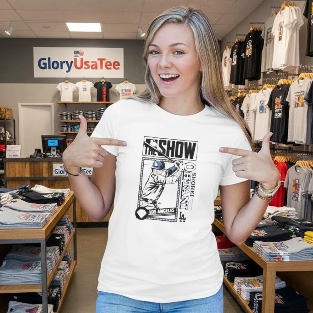 Shohei Ohtani Dodgers LA Baseball Gaming Tee The Show Inspired Shirt